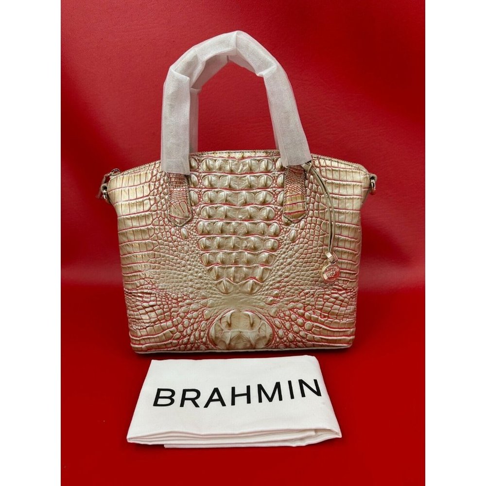 Brahmin Duxbury Satchel Sunkiss Melbourne Genuine Leather Handbag Purse NWT
